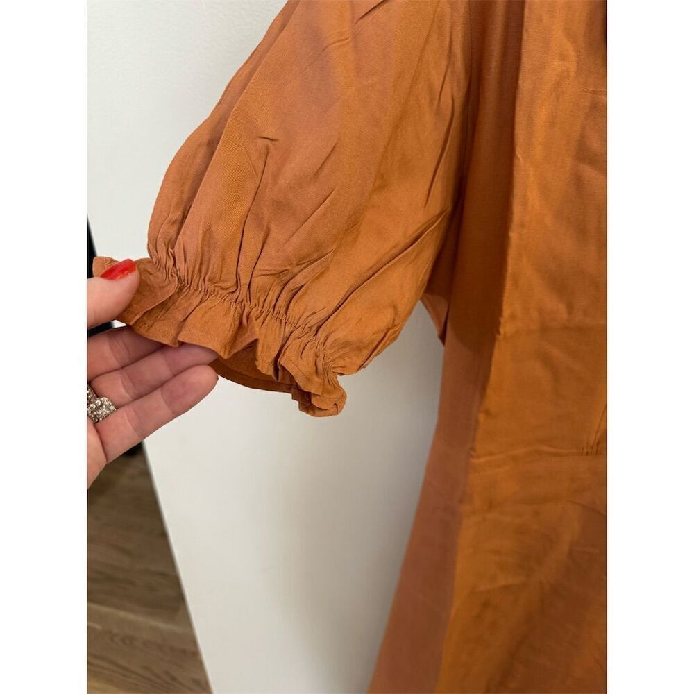 Coral Knee Length Dress Thanksgiving Colonial Women’s Large - Picture 8 of 13